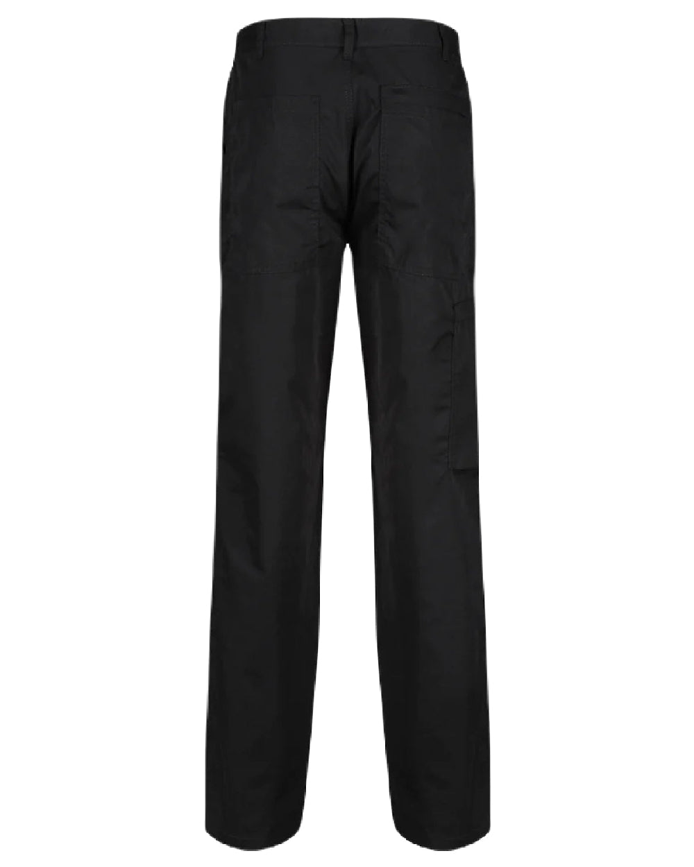 Black coloured Regatta Mens Multi Pocket Action Trousers Short Leg on white background 