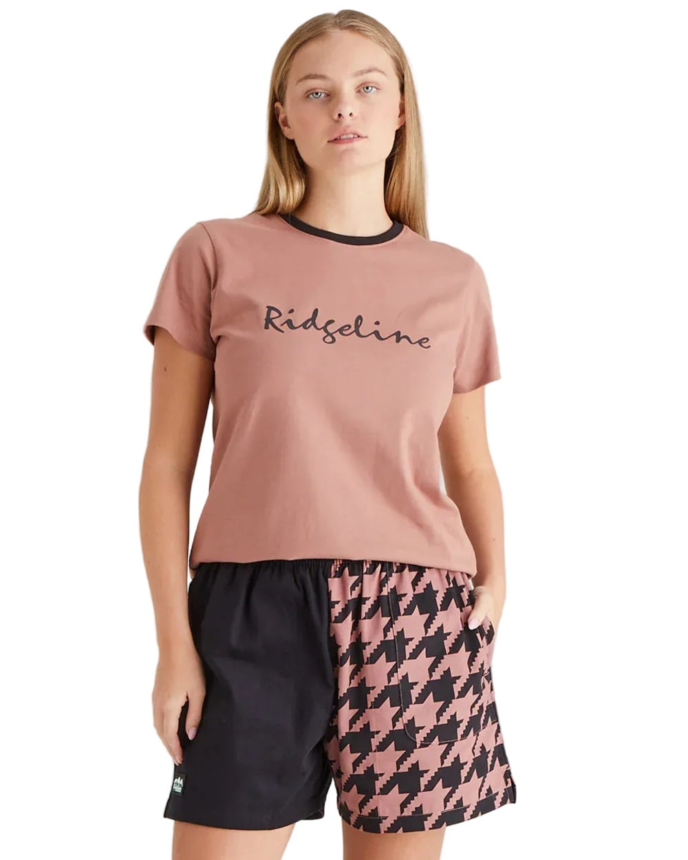 Black Print Coloured Ridgeline Backslider Shorts on white background 