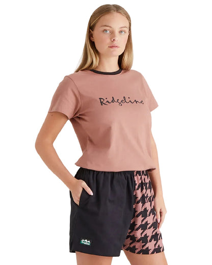 Black Print Coloured Ridgeline Backslider Shorts on white background 