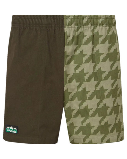 Deep Forest Print Coloured Ridgeline Backslider Shorts on white background 