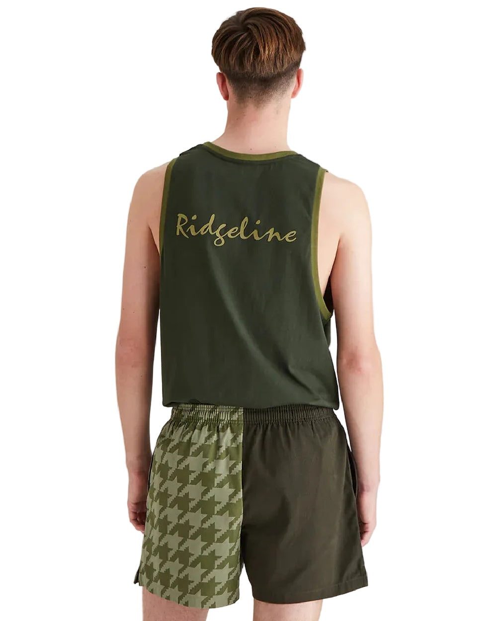 Deep Forest Print Coloured Ridgeline Backslider Shorts on white background 