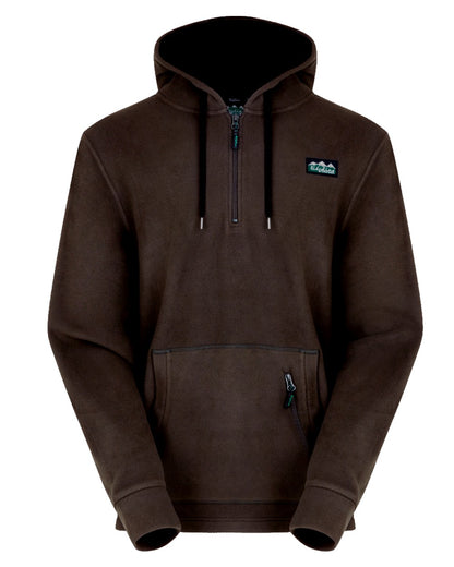 Bark Coloured Ridgeline Ballistic Hooded Fleece on white background 