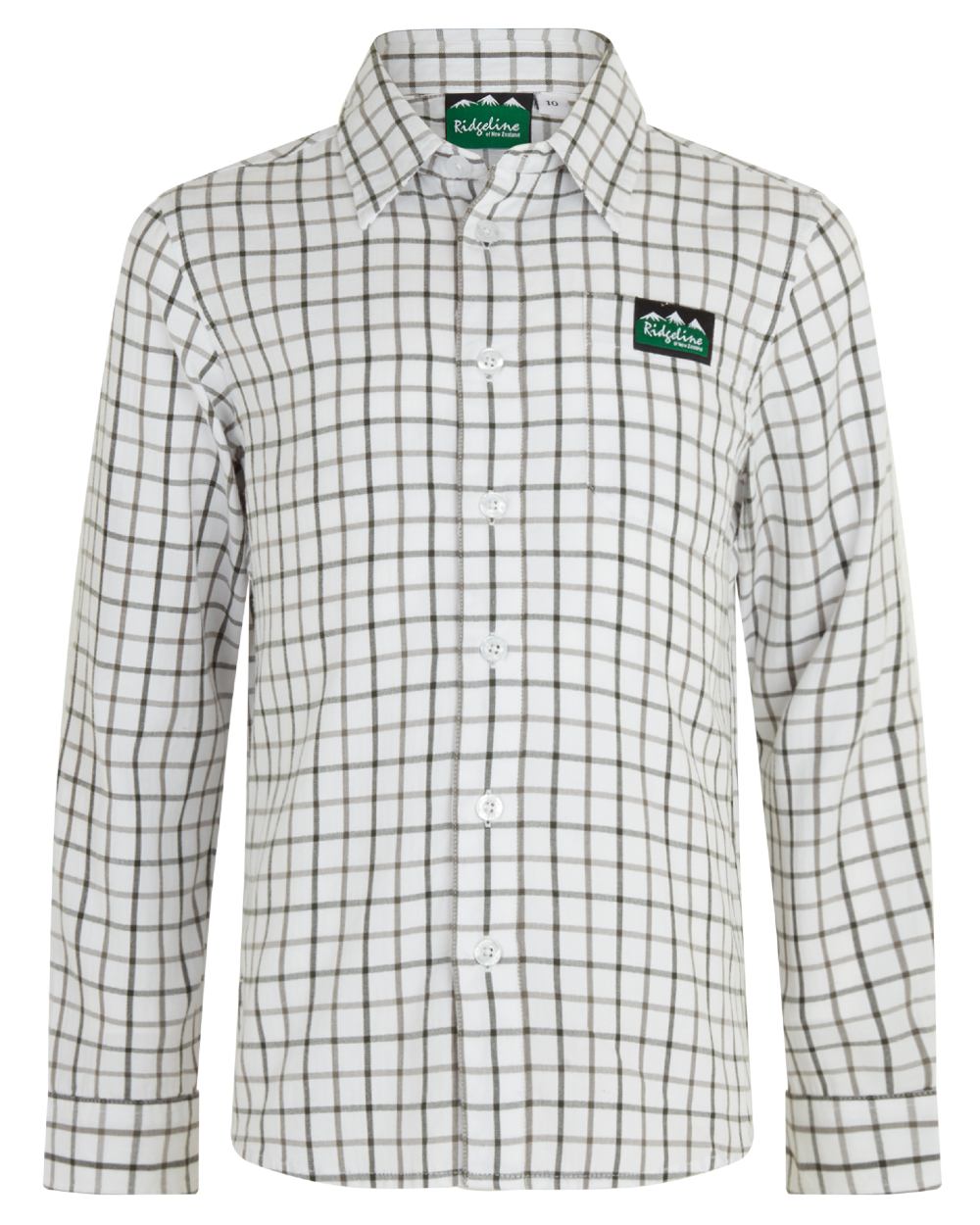 Deep Forest coloured Ridgeline Childrens Sedgebrook Shirt on white background 