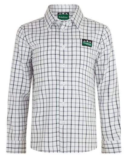 Navy coloured Ridgeline Childrens Sedgebrook Shirt on white background 