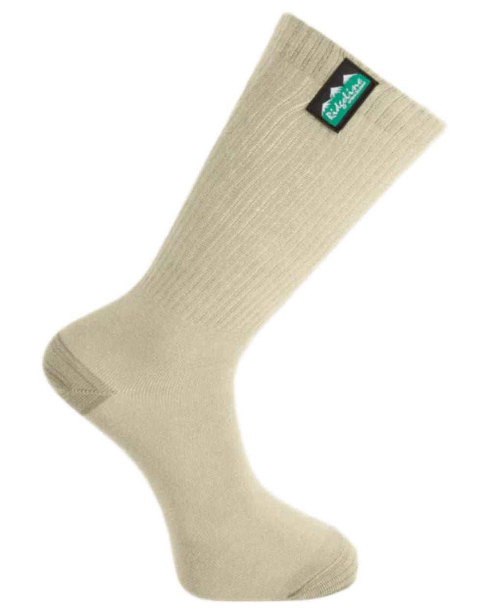 Olive Multi coloured Ridgeline Cotton Light Work Mid Length Socks 3 Pack on white background 