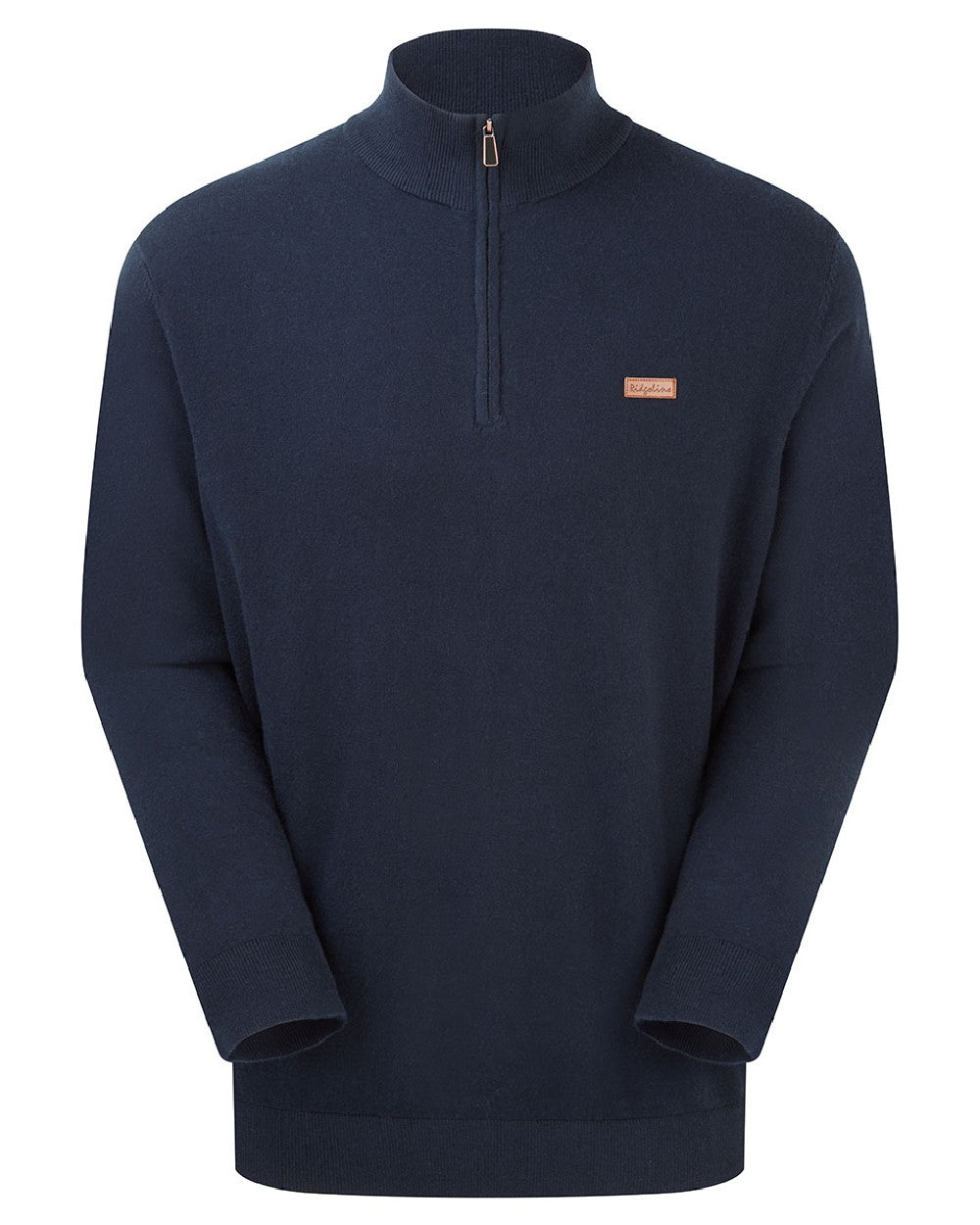 Navy coloured Ridgeline Hartland 1/4 Zip Pullover on white background 