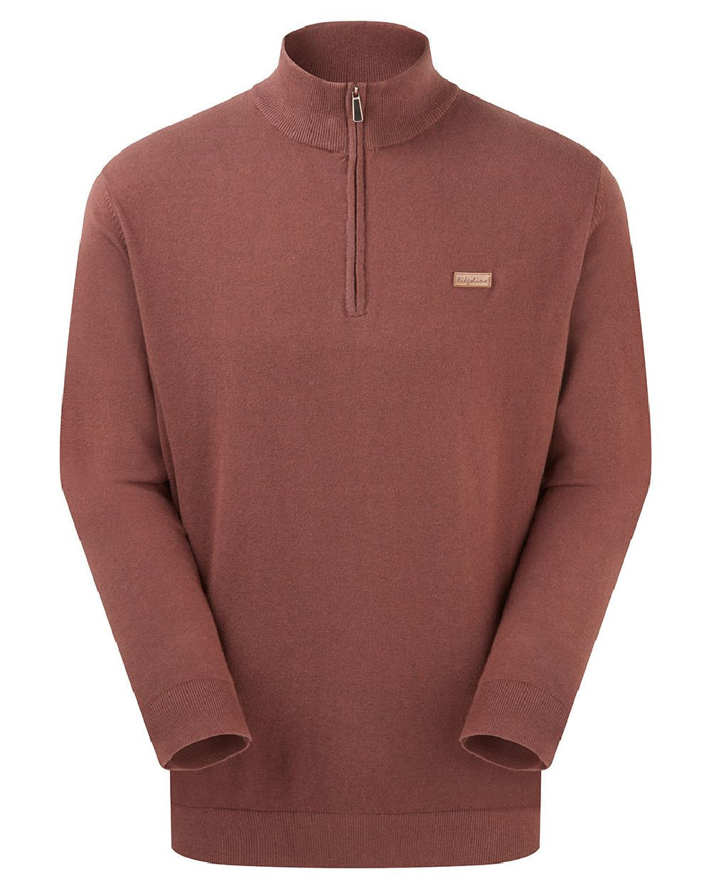 Oxblood coloured Ridgeline Hartland 1/4 Zip Pullover on white background 