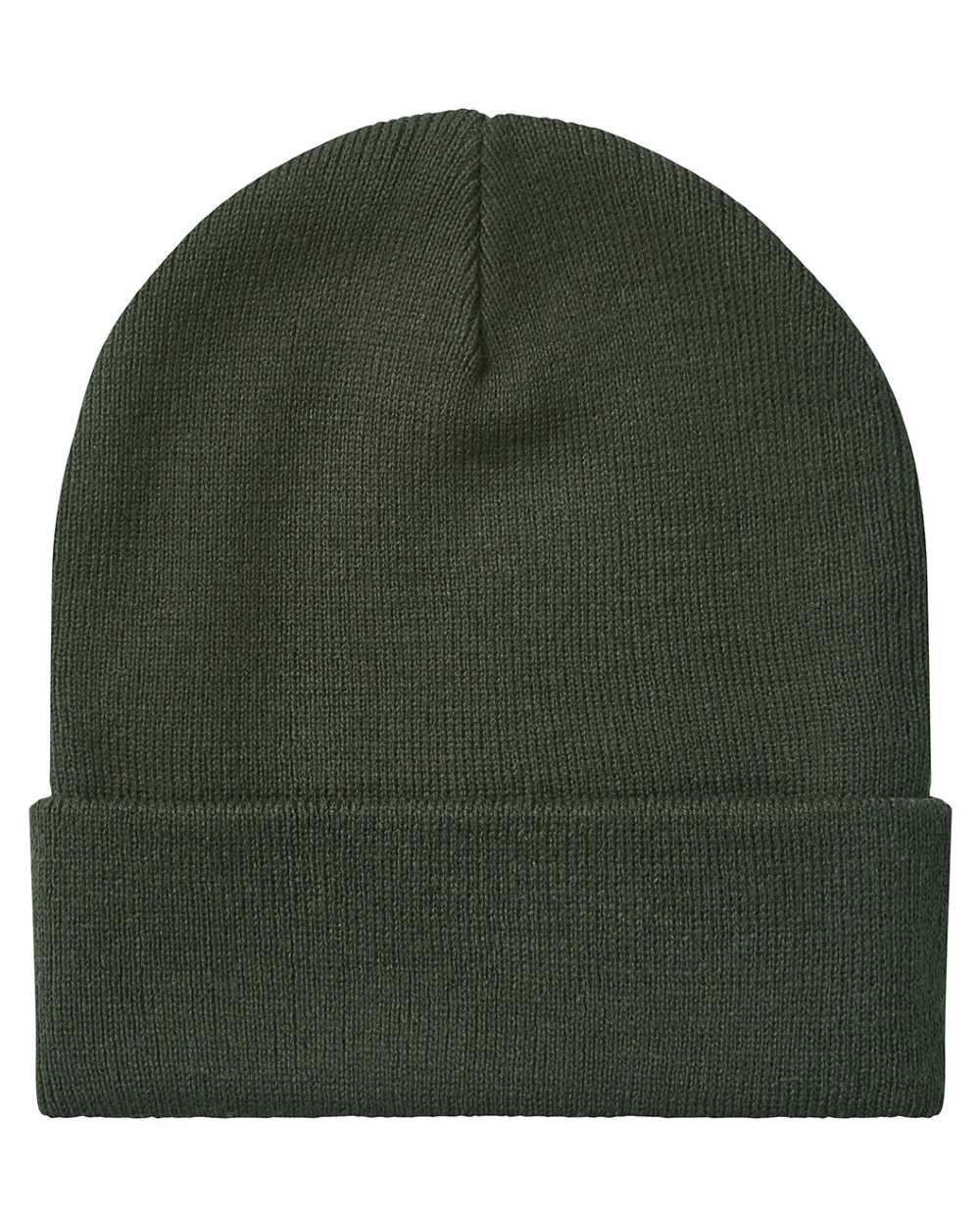 Deep Forest coloured Ridgeline Heritage Fine Knit Beanie on white background 