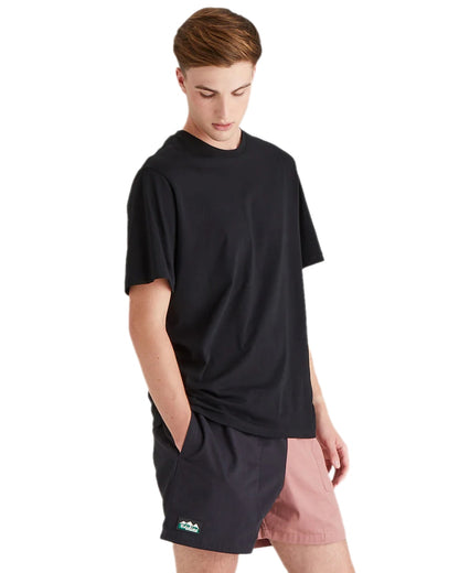 Black Dusky Pink Coloured Ridgeline Hose Down Shorts on white background 