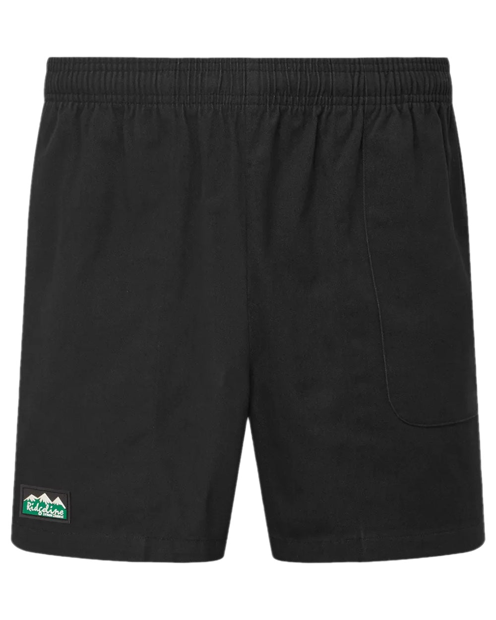 Black Coloured Ridgeline Hose Down Shorts on white background 