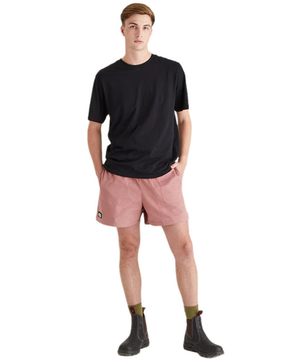 Dusky Pink Coloured Ridgeline Hose Down Shorts on white background 
