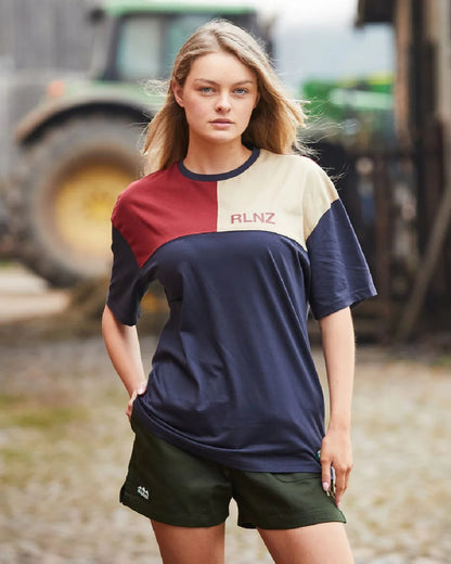 Navy Coloured Ridgeline Hose Down Shorts on outdoor background 