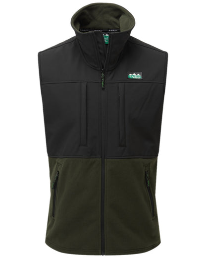Deep Forest Black Coloured Ridgeline Hybrid Fleece Gilet on white background 