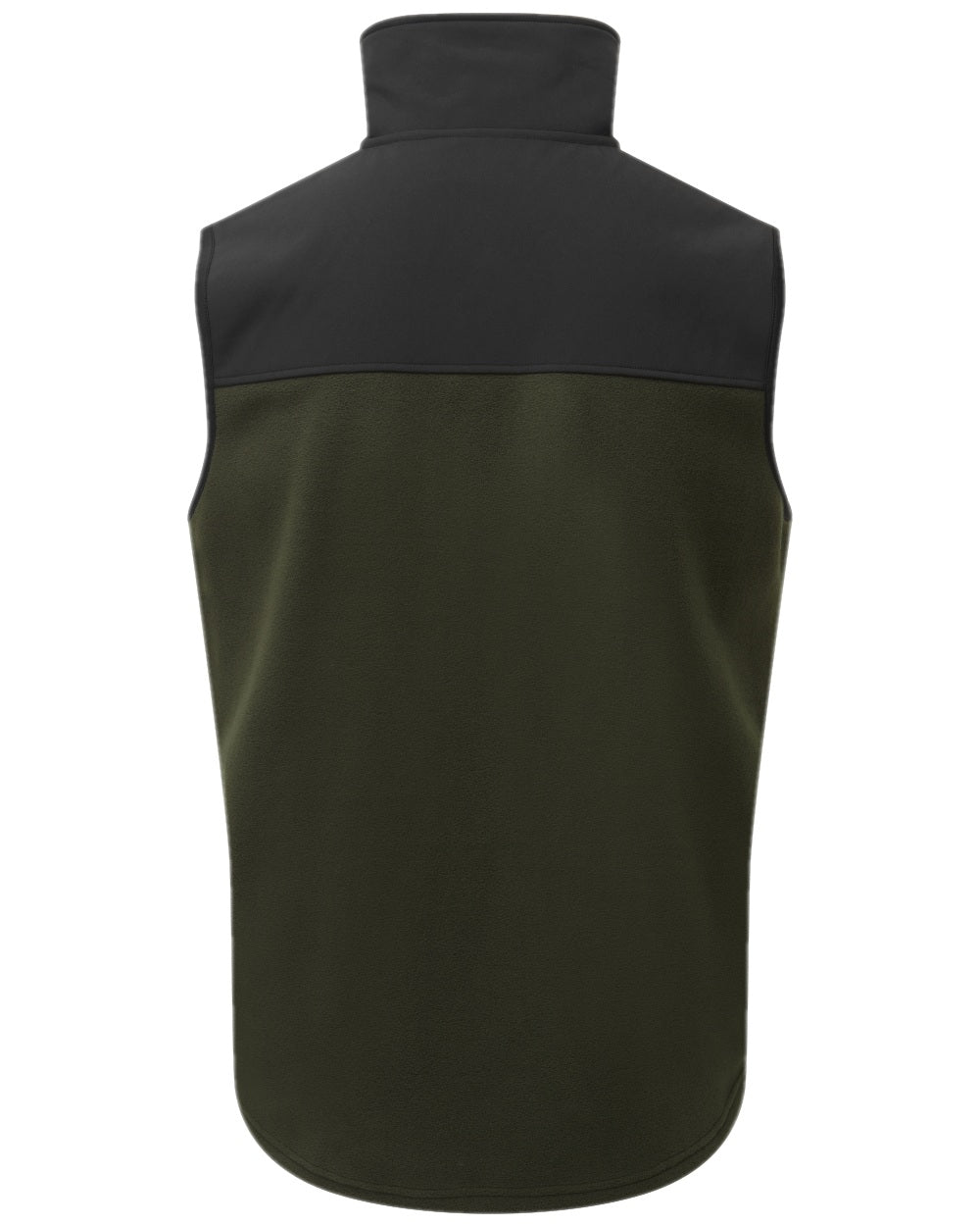 Deep Forest Black Coloured Ridgeline Hybrid Fleece Gilet on white background 