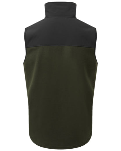 Deep Forest Black Coloured Ridgeline Hybrid Fleece Gilet on white background 