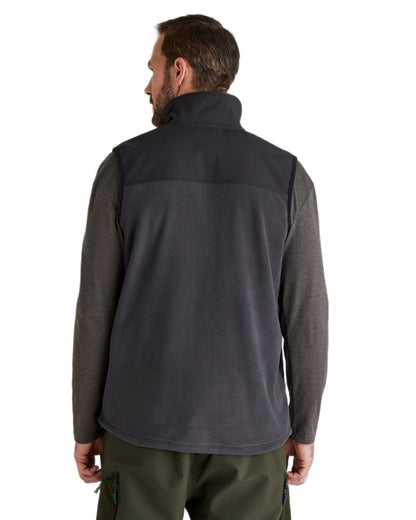 Shale coloured Ridgeline Hybrid Fleece Gilet on white background 