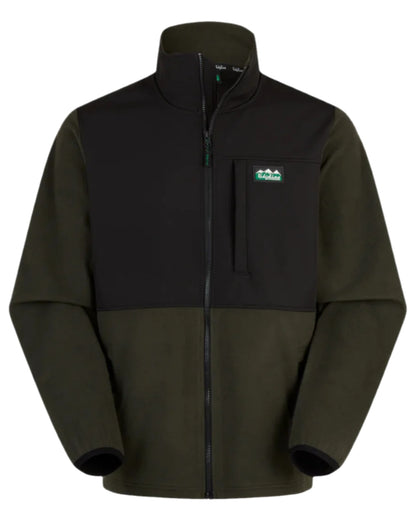 Deep Forest Black coloured Ridgeline Hybrid Fleece Jacket on white background 