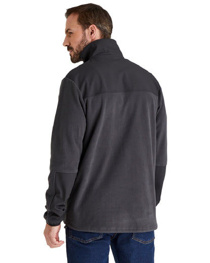 Shale coloured Ridgeline Hybrid Fleece Jacket on white background 