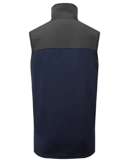 Navy coloured Ridgeline Hybrid Fleece Vest on white background 