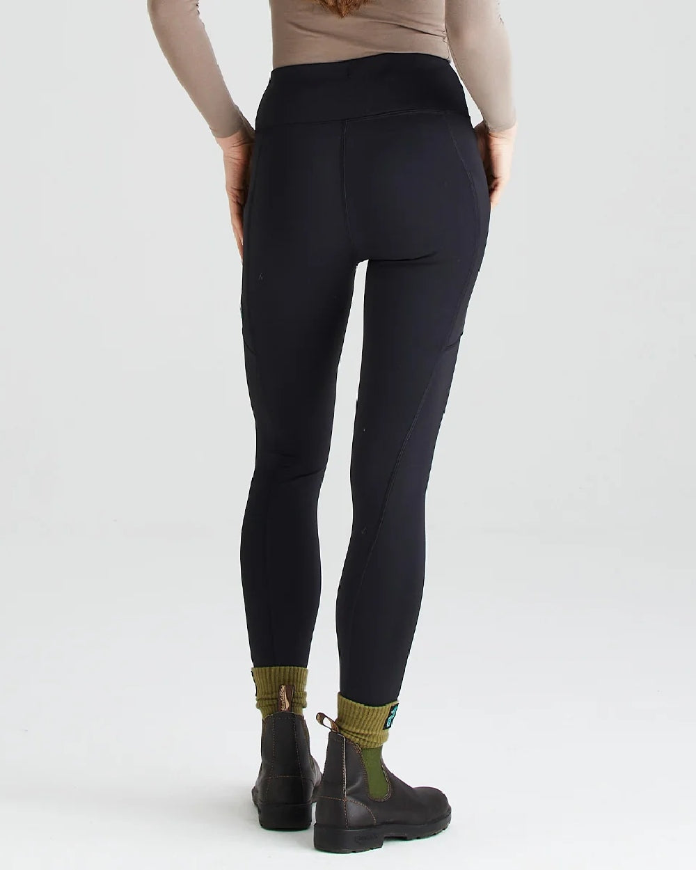 Black coloured Ridgeline Infinity Pro Leggings on grey background 