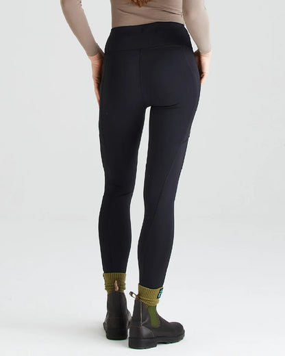 Black coloured Ridgeline Infinity Pro Leggings on grey background 