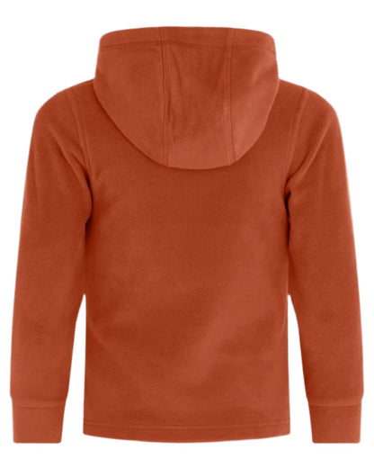 Russet coloured Ridgeline Kids Ballistic Long Sleeve Hoodie on white background 