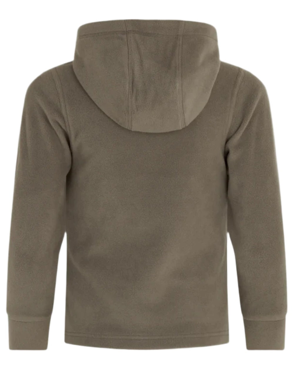 Smokey Olive coloured Ridgeline Kids Ballistic Long Sleeve Hoodie on white background 