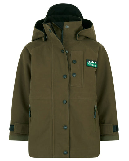 Teak coloured Ridgeline Kids Monsoon Classic Jacket on white background 