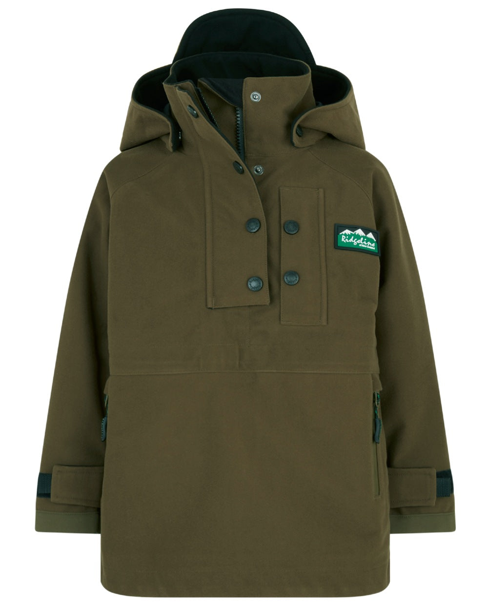 Teak coloured Ridgeline Kids Monsoon Classic Smock on white background 