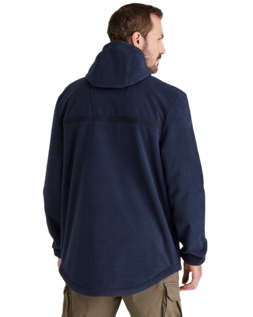 Navy Coloured Ridgeline Kodiak Fleece Smock on white background 