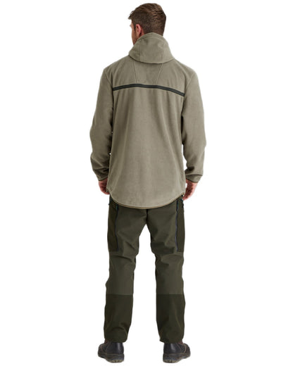 Smokey Olive Coloured Ridgeline Kodiak Fleece Smock on white background 