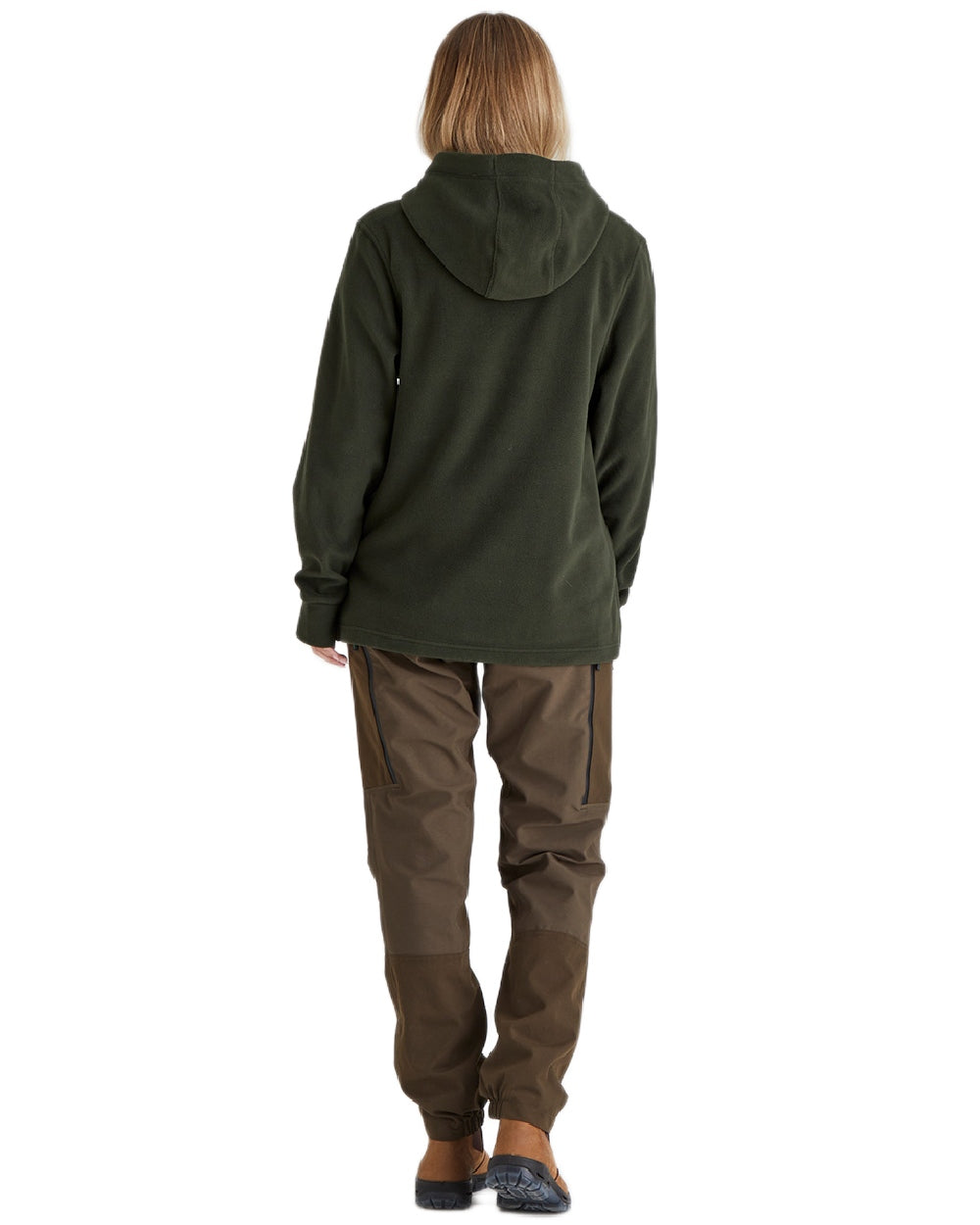 Deep Forest Coloured Ridgeline Ladies Ballistic Hoodie on white background 