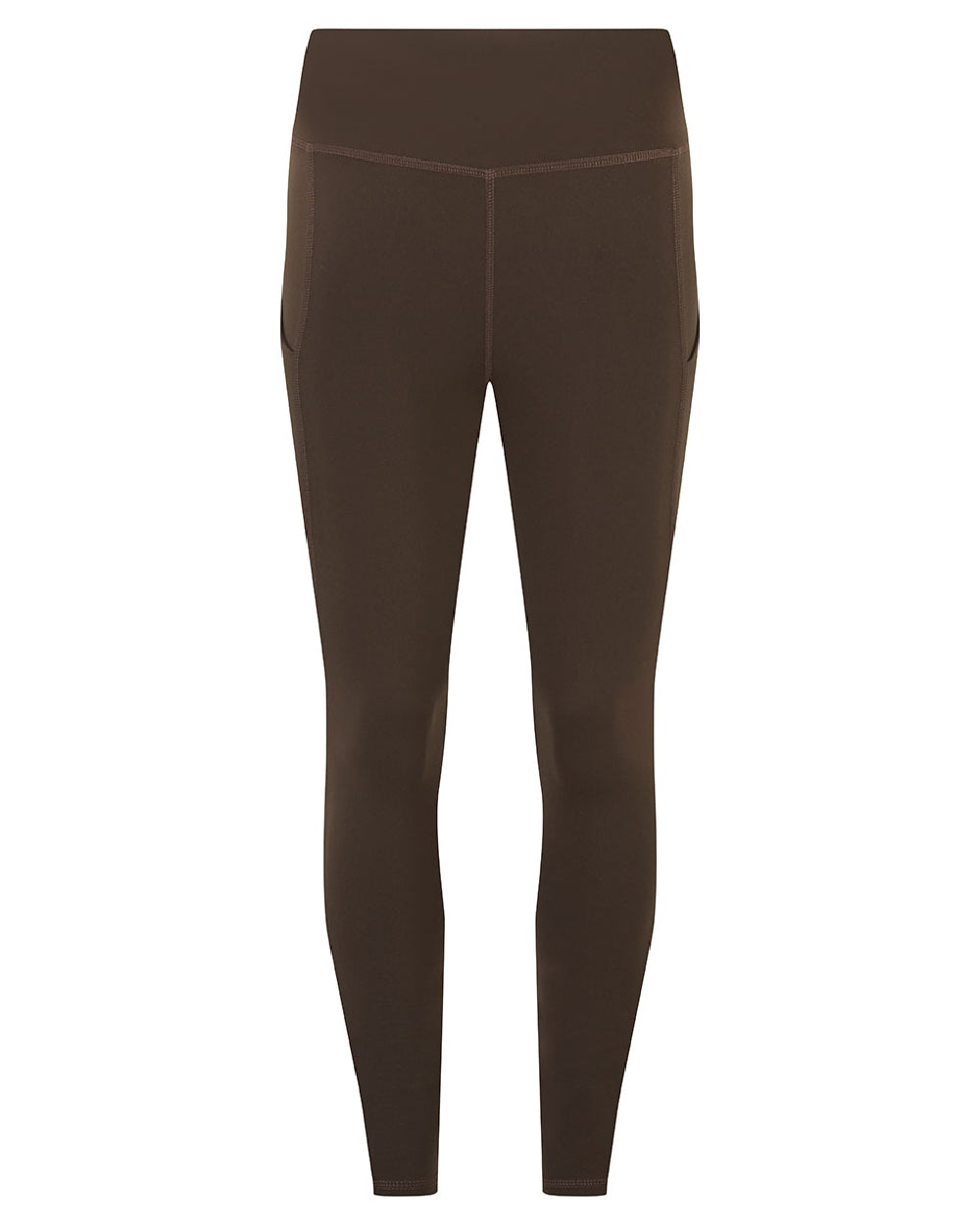 Deep Bark coloured Ridgeline Ladies Infinity Leggings on white background 