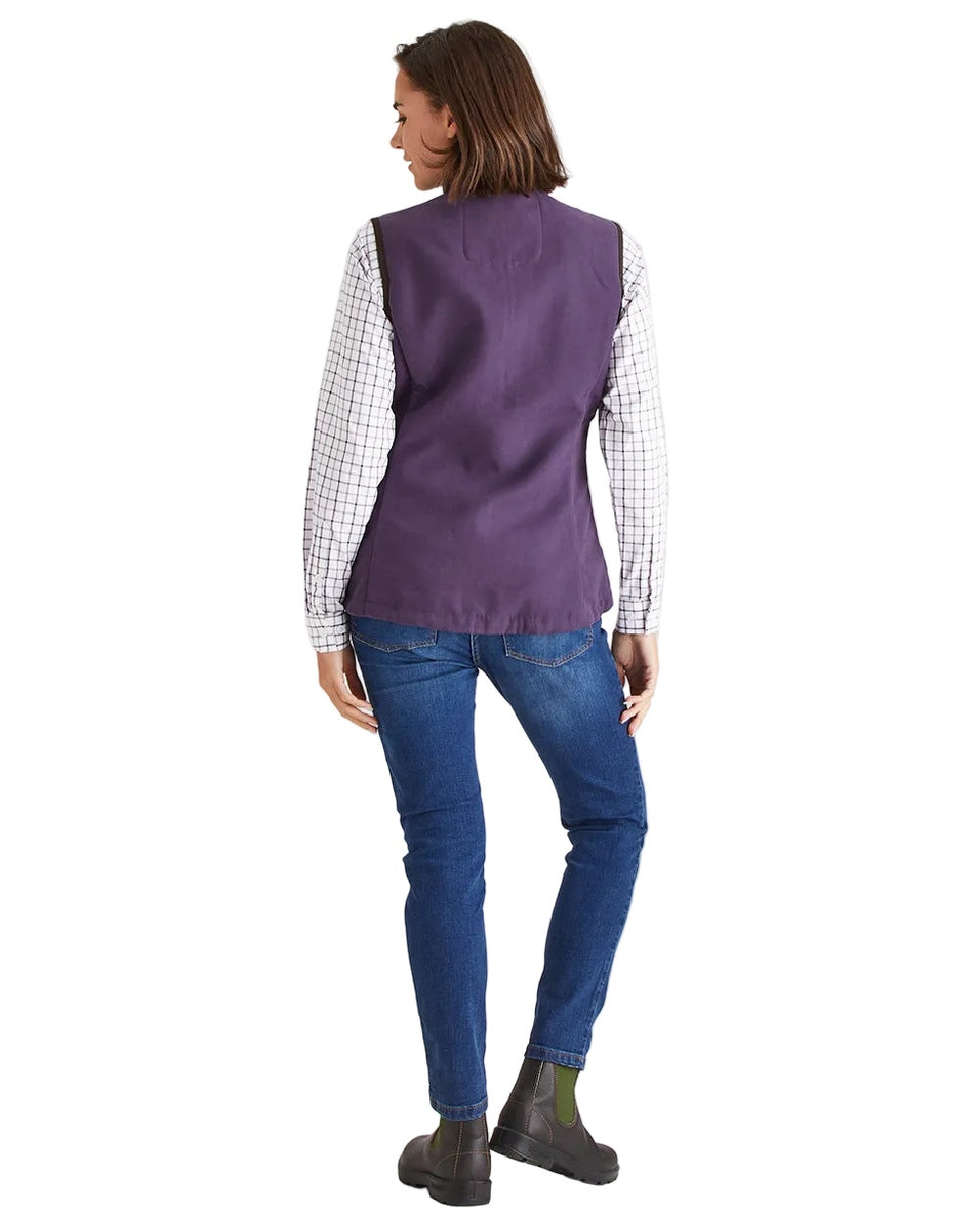 Nightshade Coloured Ridgeline Ladies Monarch Gilet on white background 