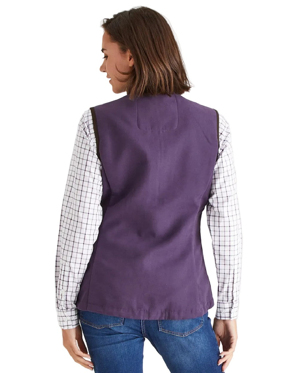 Nightshade Coloured Ridgeline Ladies Monarch Gilet on white background 