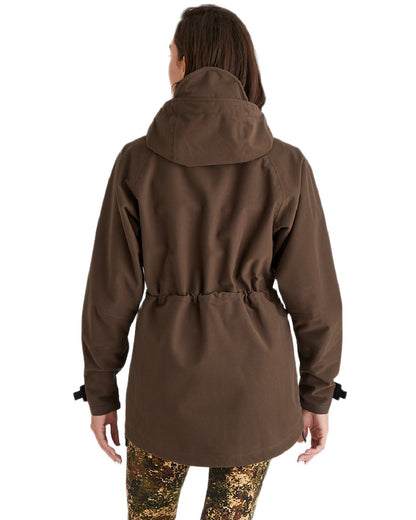 Bark Coloured Ridgeline Ladies Monsoon Classic Jacket on white background 