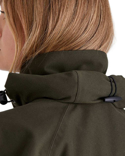 Deep Forest Coloured Ridgeline Ladies Monsoon Classic Jacket on white background 