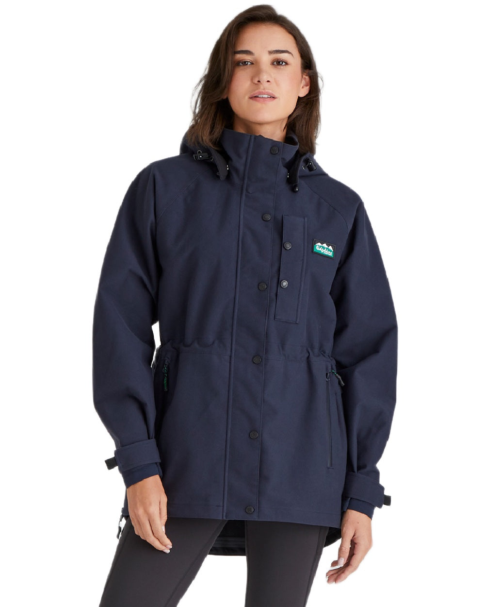 Navy Coloured Ridgeline Ladies Monsoon Classic Jacket on white background 