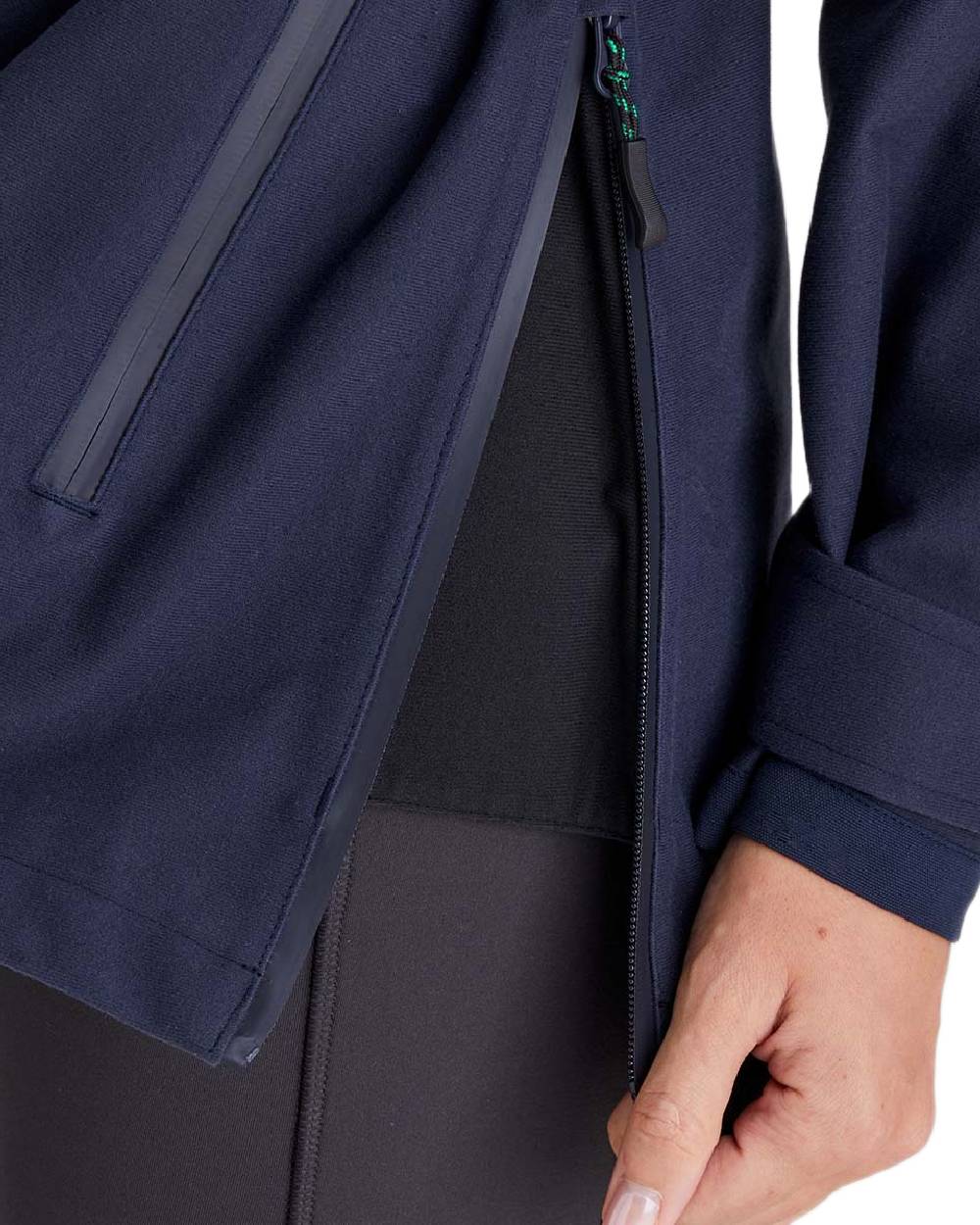 Navy Coloured Ridgeline Ladies Monsoon Classic Jacket on white background 