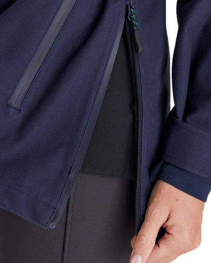 Navy Coloured Ridgeline Ladies Monsoon Classic Jacket on white background 