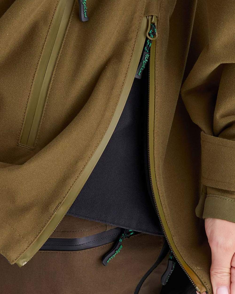 Teak Coloured Ridgeline Ladies Monsoon Classic Jacket on white background 