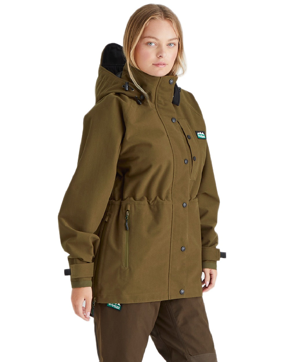 Teak Coloured Ridgeline Ladies Monsoon Classic Jacket on white background 