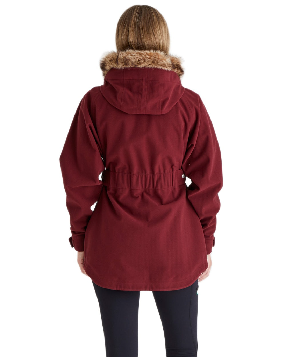 Winter Berry Coloured Ridgeline Ladies Monsoon Nordic Jacket on white background 