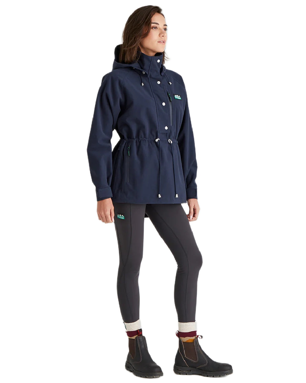 Navy Coloured Ridgeline Ladies Monsoon Nordic Smock on white background 