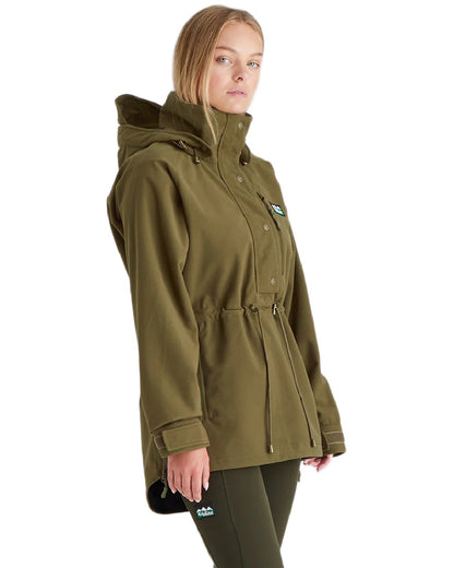 Teak Coloured Ridgeline Ladies Monsoon Nordic Smock on white background 