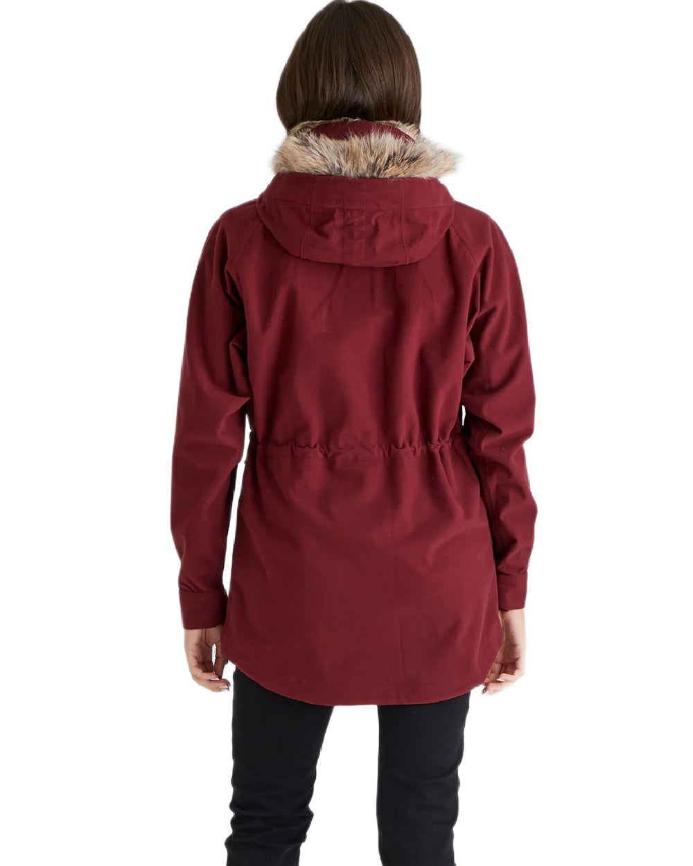 Winter Berry Coloured Ridgeline Ladies Monsoon Nordic Smock on white background 