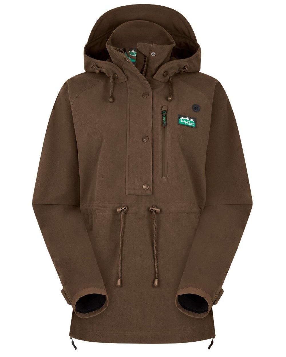 Bark Coloured Ridgeline Ladies Monsoon Waterproof Smock on white background 