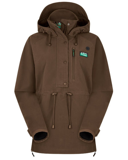 Bark Coloured Ridgeline Ladies Monsoon Waterproof Smock on white background 