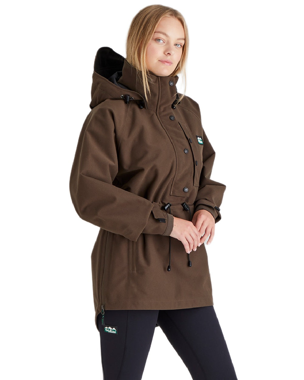Bark Coloured Ridgeline Ladies Monsoon Waterproof Smock on white background 