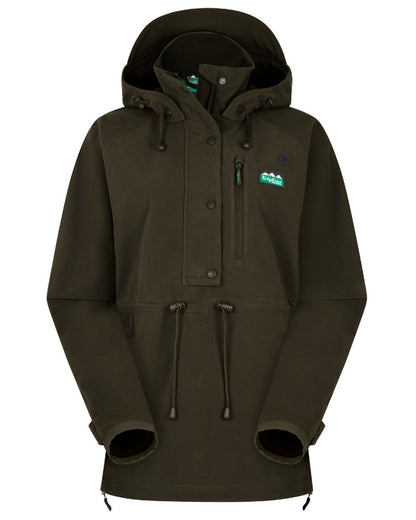 Deep Forest Coloured Ridgeline Ladies Monsoon Waterproof Smock on white background 